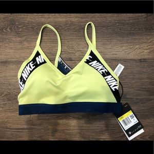 Nike Indy Bra - Lime green and navy